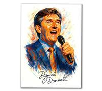 Daniel O'Donnell Portrait Art Print, A4 Size, Colorful Painting Style, Vivid Splash Art Poster