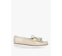 DANIEL Passy White Leather Tassel Loafers Size: 38, Colour: White Leat