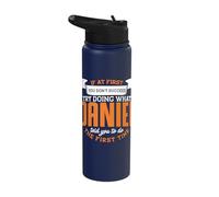 Daniel Personalized Name If At First You Don't Succeed Stainless Steel Insulated Water Bottle