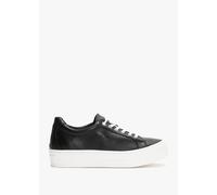 DANIEL Piccadilly Circus Black Leather Flatform Trainers Size: 38, Col
