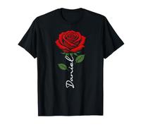 Daniel Red Flower Art First Name for Men Kids Boys T-Shirt