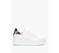 DANIEL Scramble Leopard Leather Flatform Trainers Size: 35, Colour: Leo