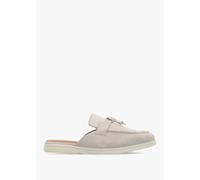 DANIEL Siani Grey Suede Loafer Mules Size: 41, Colour: Beige Suede