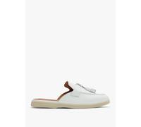 DANIEL Siani White Leather Loafer Mules Size: 36, Colour: White Leathe