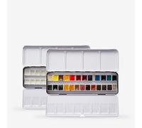 Daniel Smith : Watercolour Paint : Half Pan : Metal Box Set of 24 : Plus Extra Empty 24 Half Pan Metal Box