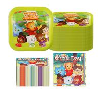 Daniel Tiger's Neighborhood Party-In-A-Box - 80 Pieces Party Kit - Quality Decorations & Supplies - Plates & Napkins