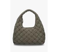 DANIEL Veave Khaki Leather Woven Shoulder Bag Size: One Size, Colour: