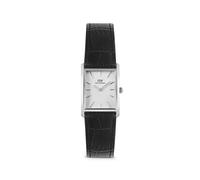 Daniel Wellington bound black crocodile guilloché silver 32mm watch - White OS