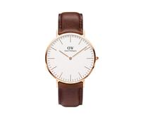Daniel Wellington Classic Bristol 40mm White Rose Gold Watch - Stainless Steel / Mineral Glass / Leather