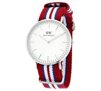 Daniel Wellington Classic Exeter Blue Red White Fabric Strap Mens Watch 0212DW