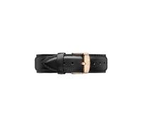 Daniel Wellington Classic Sheffield, Black/Silver Watch Strap, 18mm, Leather, for Women and Men
