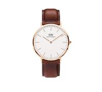 Daniel Wellington Classic St Mawes 40mm White Rose Gold Watch - Stainless Steel / Mineral Glass / Leather