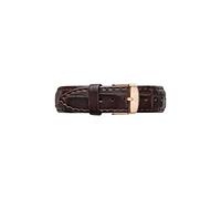 Daniel Wellington Classic York, Brown/Rose Gold Watch Strap, 18mm, Leather, for Women and Men
