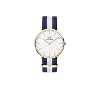 Daniel Wellington Classic Glasgow, Blue-White/Rose Gold Watch, 40mm, NATO, for Men