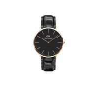 Daniel Wellington Classic Reading, Black/Rose Gold Watch, 40mm, Leather, for Men