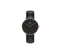 Daniel Wellington Classic Sheffield, Black/Rose Gold Watch, 36mm, Leather, for Women and Men
