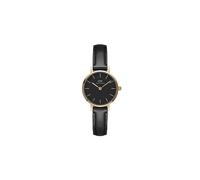 Daniel Wellington Petite Sheffield, Black/Rose Gold Watch, 28mm, Leather, for Women
