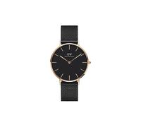 Daniel Wellington Petite Ashfield, Black/Rose Gold Watch, 36mm, Mesh, for Women and Men