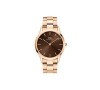 Daniel Wellington DW00100460 Mens Iconic Link Amber Rose Gold 40mm Watch