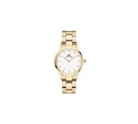 Daniel Wellington Ladies Iconic Link 28mm White Dial Gold Tone Stainless Steel Watch