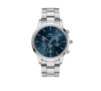 Daniel Wellington Iconic Chronograph Link 42mm Arctic Blue - Stainless Steel / Mineral Glass