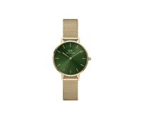 Daniel Wellington Ladies Petite Emerald 28mm Gold Tone Stainless Steel Mesh Strap Watch