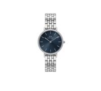 Daniel Wellington Ladies Petite Lumine Bezel 28mm Arctic Blue Dial Stainless Steel Watch