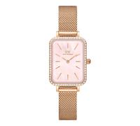 Daniel Wellington Ladies Quadro Lumine Bezel Melrose Pink 20mm Dress Watch
