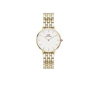 Daniel Wellington Petite 5-Link Evergold White 28mm Watch for Women, White, 28