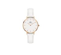 Daniel Wellington Petite Bondi Watch, Italian White Leather Strap, Rose Gold/Eggshell, 28mm, Modern