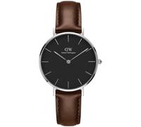 Daniel Wellington Petite Bristol Black Dial Leather Strap Watch DW00100177