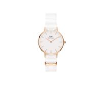 Daniel Wellington Petite Dover 28mm White Rose Gold NATO Watch - Stainless Steel / Mineral Glass