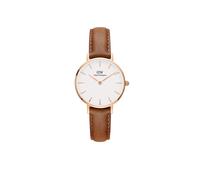 Daniel Wellington Petite Durham 28mm White Rose Gold Leather Watch DW00100228 - Stainless Steel / Mineral Glass / Leather