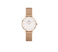 Daniel Wellington Petite Melrose 28mm White Rose Gold Mesh Watch DW00100219 - Stainless Steel / Mineral Glass