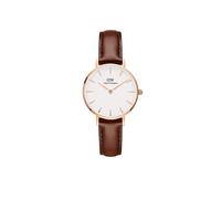 Daniel Wellington Petite St Mawes 28mm White Rose Gold Leather Watch DW00100231 - Stainless Steel / Mineral Glass / Leather