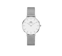 Daniel Wellington Petite Sterling 32mm White Silver Mesh Watch - Stainless Steel / Mineral Glass