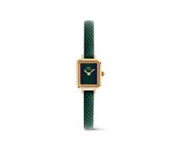 Daniel Wellington Womens Quadro Striped Green & Blue Dial Green Genuine Leather Strap Watch DW00100958 | Acotis - Japanese Quartz / Stainless Steel / Mineral Glass