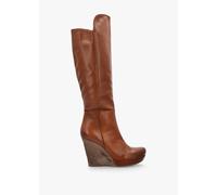 DANIEL Wisdom Tan Leather Knee High Wedge Boot Colour: Tan Leather, Si
