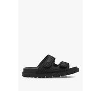 DANIEL York Black Woven Straw Two Bar Chunky Mules Size: 36, Colour: B