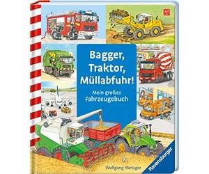 Daniela Prusse Wolfga Bagger, Traktor, Müllabfuhr: Mein großes Fahr (Paperback)