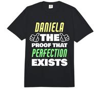 Daniela The Proof that Perfection Exists Funny Daniela Name Comfort Colors Adult Heavyweight T-Shirt
