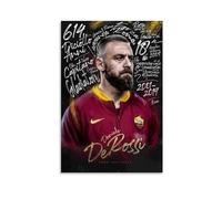 Daniele De Rossi Poster Art Roma Legend Wall Print Football Fan Decor Unique Home Art Sports Memorabilia Gift for Soccer Lovers Wall for Living Room 2001-2019 Gift 16x24inch Unframed