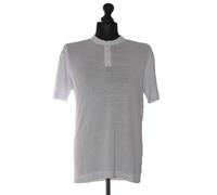 Daniele Fiesoli Men's L White Uni Collar short Sleeve Jersey Canvas New