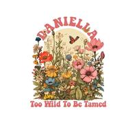 DANIELLA Too Wild To Be Tamed: Personalized Notebook Lined Note Pad for Women Named DANIELLA