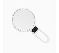 Danielle Creations 3 in 1 Soft Touch Handheld Folding Beauty Dual Sided x10 Mag Mirror in White