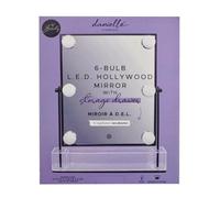 Danielle Creations 6-Bulb Led Light Up Hollywood Mirror With Storage Drawer - Black