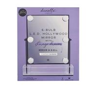Danielle Creations 6-Bulb Led Light Up Hollywood Mirror With Storage Drawer - Black Black One Size