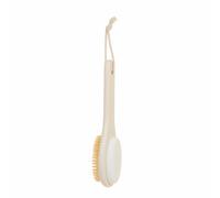 Danielle Creations Bathtopia Bamboo Dual Sided Foot Brush & Pumice Stone in White