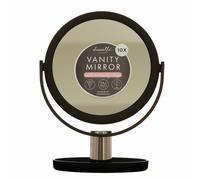 Danielle Creations Black Soft Touch Vanity Magnifying Mirror With Storage Tray Black