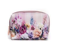 Danielle Creations Botanical Garden Boxy Cosmetic Make Up Bag In Pink Pink